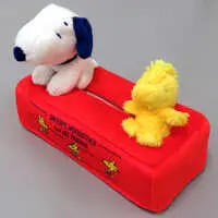 Tissues Box Cover - PEANUTS / Woodstock & Snoopy