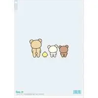 Stationery - Plastic Folder (Clear File) - RILAKKUMA / Korilakkuma & Kiiroitori & Chairoikoguma & Rilakkuma