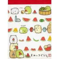 Stationery - Memo Pad - Sumikko Gurashi / Shirokuma & Penguin? & Tonkatsu (Capucine) & Neko (Gattinosh)
