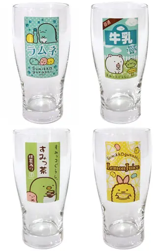 Tumbler, Glass - Sumikko Gurashi / Tokage & Ebifurai no Shippo (Nulpi Chan) & Penguin? & Shirokuma