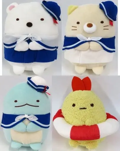 Plush - Sumikko Gurashi / Shirokuma & Ebifurai no Shippo (Nulpi Chan) & Neko (Gattinosh) & Tokage