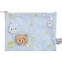 Pouch - RILAKKUMA / Chairoikoguma & Aoi ko ookami