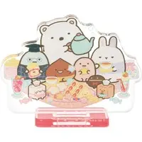 Acrylic stand - Sumikko Gurashi / Shirokuma & Tapioca & Kuri Stationmaster & Mame Master