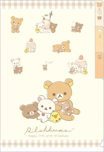 Stationery - Plastic Folder (Clear File) - RILAKKUMA / Korilakkuma & Kiiroitori & Chairoikoguma & Rilakkuma