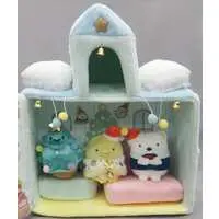 Short Split Curtains - Plush - Sumikko Gurashi / Penguin? & Shirokuma