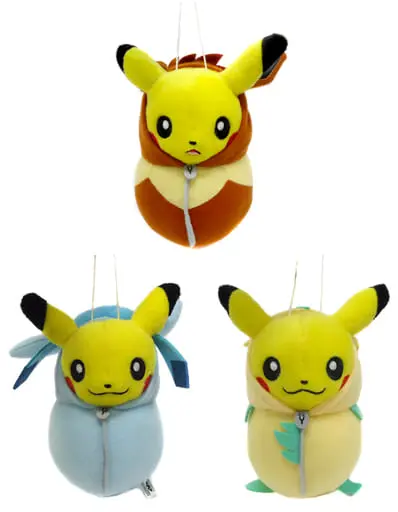 Plush - Pokémon / Pikachu & Glaceon & Leafeon