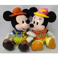 Plush - Magnet - Disney / Minnie Mouse & Mickey Mouse