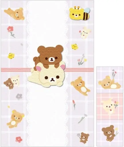 Petit Envelope - RILAKKUMA / Korilakkuma & Kiiroitori & Chairoikoguma & Rilakkuma