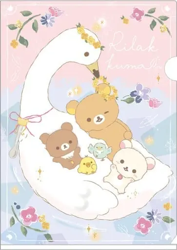 Stationery - Plastic Folder (Clear File) - RILAKKUMA / Korilakkuma & Kiiroitori & Chairoikoguma & Rilakkuma