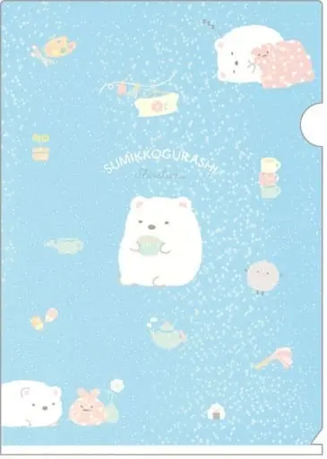 Stationery - Plastic Folder (Clear File) - Sumikko Gurashi / Shirokuma