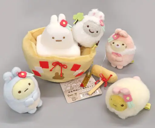 Plush - Sumikko Gurashi / Tapioca & Ebifurai no Shippo (Nulpi Chan) & Neko (Gattinosh) & Hokori