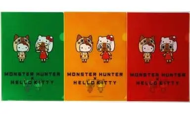 Stationery - Plastic Folder (Clear File) - MONSTER HUNTER / Hello Kitty