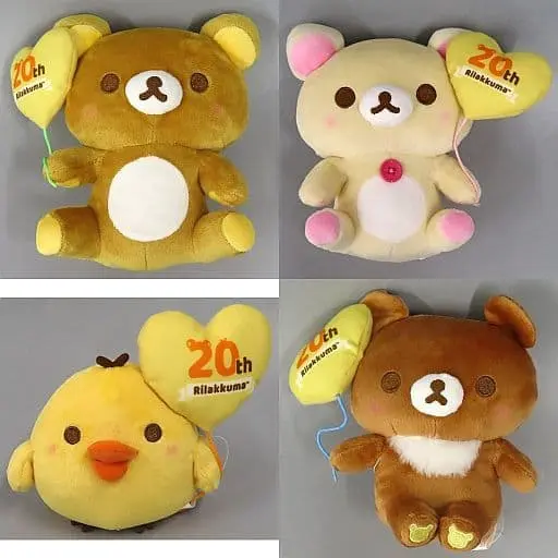 Plush - RILAKKUMA / Korilakkuma & Kiiroitori & Chairoikoguma & Rilakkuma