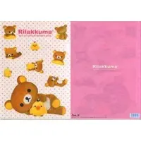 Plush - Plastic Folder (Clear File) - RILAKKUMA / Kiiroitori & Rilakkuma
