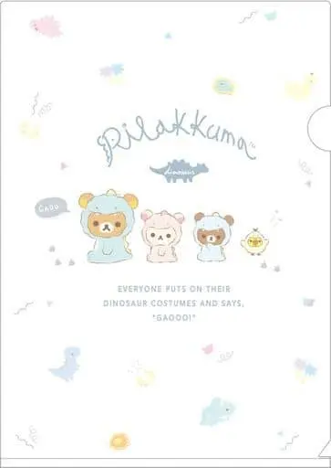 Stationery - Plastic Folder (Clear File) - RILAKKUMA / Korilakkuma & Kiiroitori & Chairoikoguma & Rilakkuma