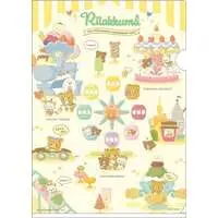 Stationery - Plastic Folder (Clear File) - RILAKKUMA / Korilakkuma & Kiiroitori & Chairoikoguma & Rilakkuma