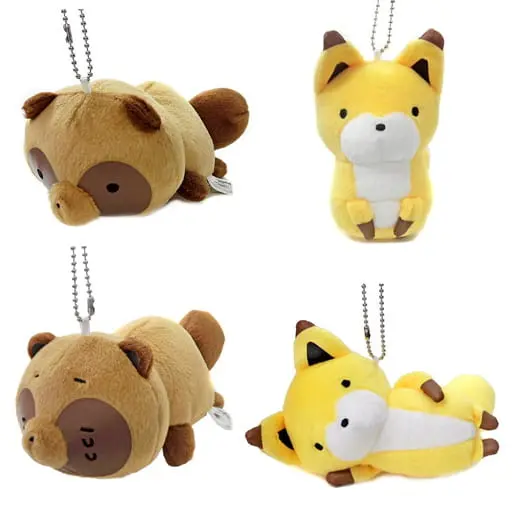 Key Chain - Plush - Plush Key Chain - TANUKI & KITSUNE