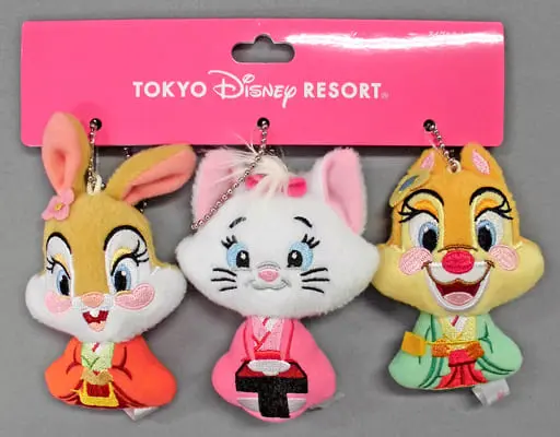 Key Chain - Plush - Disney / Miss Bunny & Marie & Clarice
