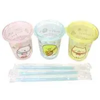 Tumbler, Glass - Sumikko Gurashi / Shirokuma & Penguin? & Neko (Gattinosh)