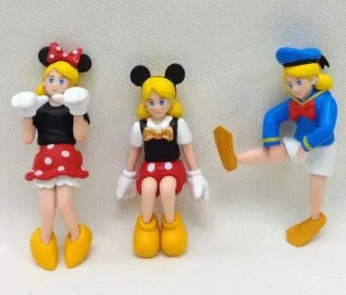 Trading Figure - Funassyi / Mickey Mouse & Minnie Mouse & Hello Kitty