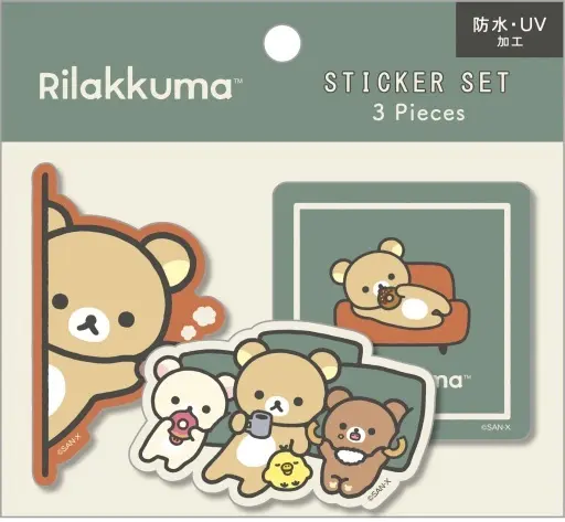 Stickers - RILAKKUMA / Korilakkuma & Kiiroitori & Chairoikoguma & Rilakkuma