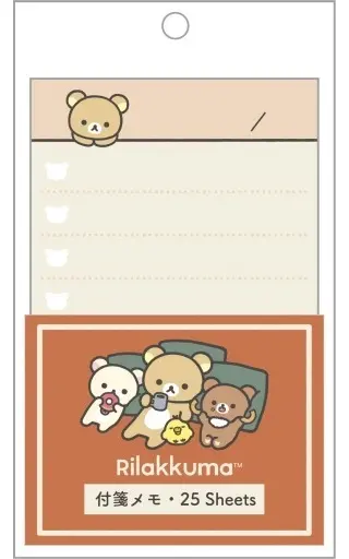 Stationery - Sticky Note - RILAKKUMA / Korilakkuma & Kiiroitori & Chairoikoguma & Rilakkuma