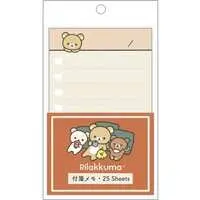 Stationery - Sticky Note - RILAKKUMA / Korilakkuma & Kiiroitori & Chairoikoguma & Rilakkuma