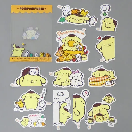 Plastic Folder (Clear File) - Stickers - Sanrio characters / Pom Pom Purin