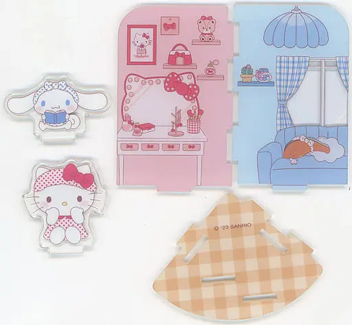 Acrylic stand - Sanrio characters / Cinnamoroll & Hello Kitty