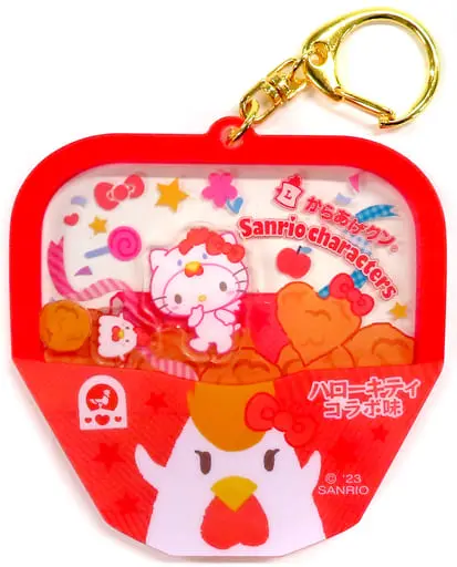 Key Chain - Karaage Kun / Hello Kitty