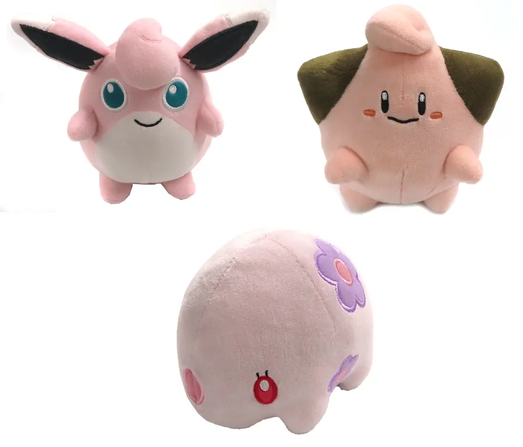 Plush - Pokémon / Cleffa & Munna & Wigglytuff