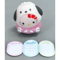 Trading Figure - Message Card - Sanrio characters / Hello Kitty & Pochacco