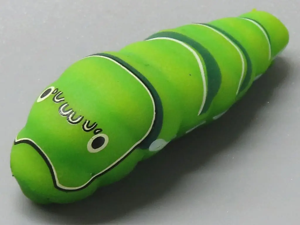 Trading Figure - Kimokawa! Punyupunyu Green caterpillar Mascot