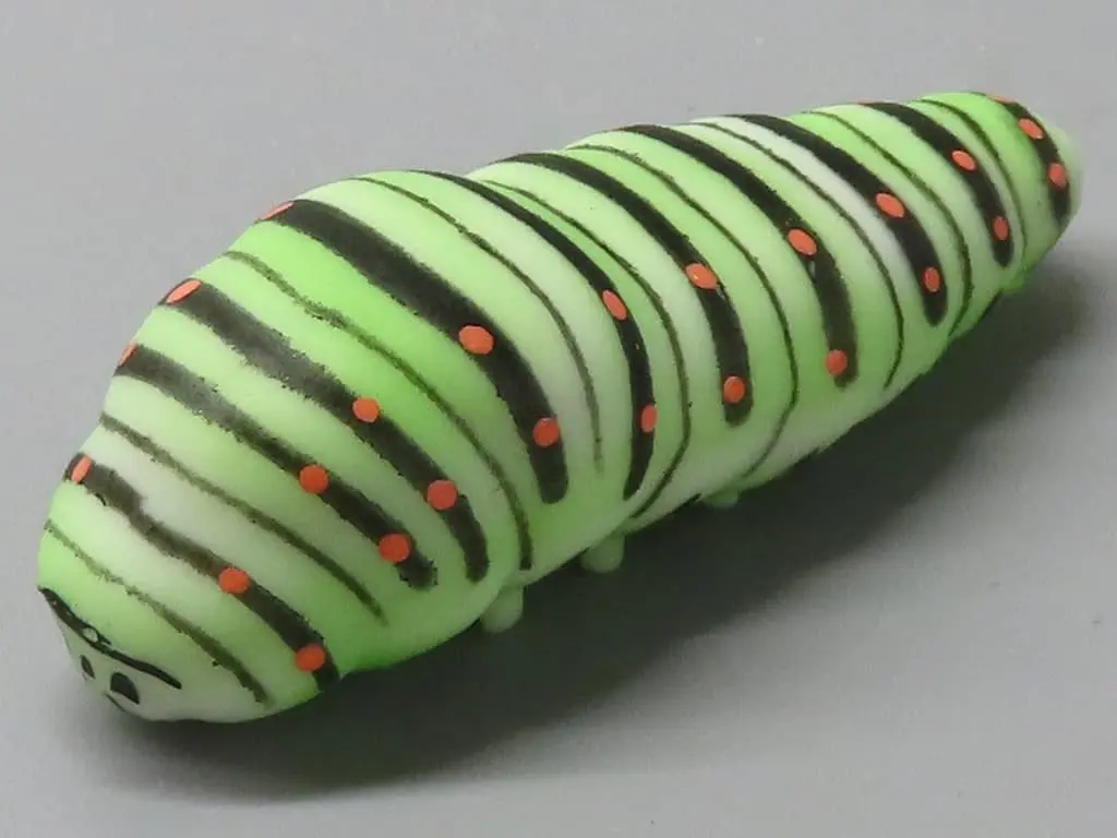 Trading Figure - Kimokawa! Punyupunyu Green caterpillar Mascot