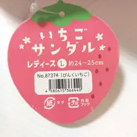 Pink Strawberry Sandals - Japan L size
