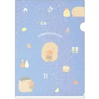 Stationery - Plastic Folder (Clear File) - Sumikko Gurashi / Tonkatsu (Capucine)