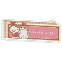 Acrylic stand - Yoru wa Neko to Issho / Hello Kitty & Kyuruga