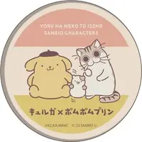 Badge - Yoru wa Neko to Issho / Pom Pom Purin & Kyuruga