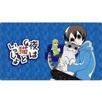 Card Game Playmat - Yoru wa Neko to Issho / Kyuruga & Fuuta & Pi-chan