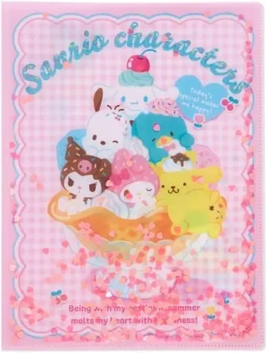 Stationery - Plastic Folder (Clear File) - Sanrio characters