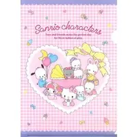 Stationery - Plastic Folder (Clear File) - Sanrio characters