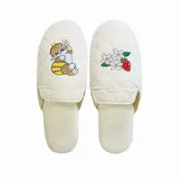 mofusand Soft slippers with heel (ivory)