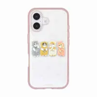 mofusand IIIIIFIT Clear iPhone compatible case (pink)