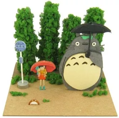 Miniature Art Kit - My Neighbor Totoro / Big Totoro & Kusakabe Satsuki & Kusakabe Mei