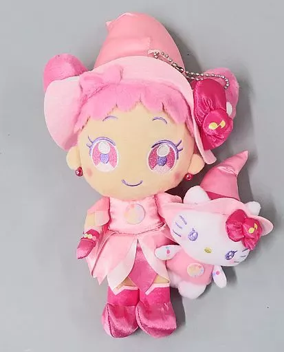 Key Chain - Plush - Ojamajo Doremi / Hello Kitty & Harukaze Doremi