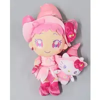 Key Chain - Plush - Ojamajo Doremi / Hello Kitty & Harukaze Doremi