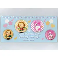 Badge - Sanrio characters / My Melody & Osaru no Monkichi