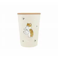 mofusand Wood lid 2way vacuum double tumbler M (Shirokuma)