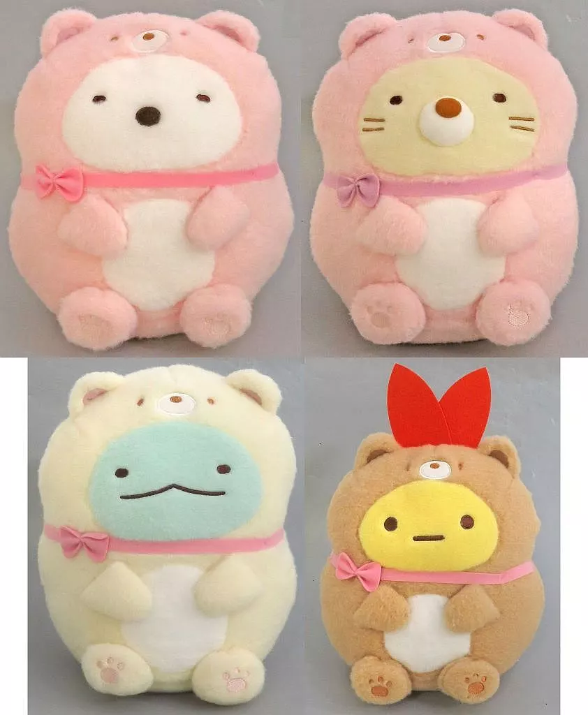 Plush - Sumikko Gurashi / Shirokuma & Ebifurai no Shippo (Nulpi Chan) & Neko (Gattinosh) & Tokage