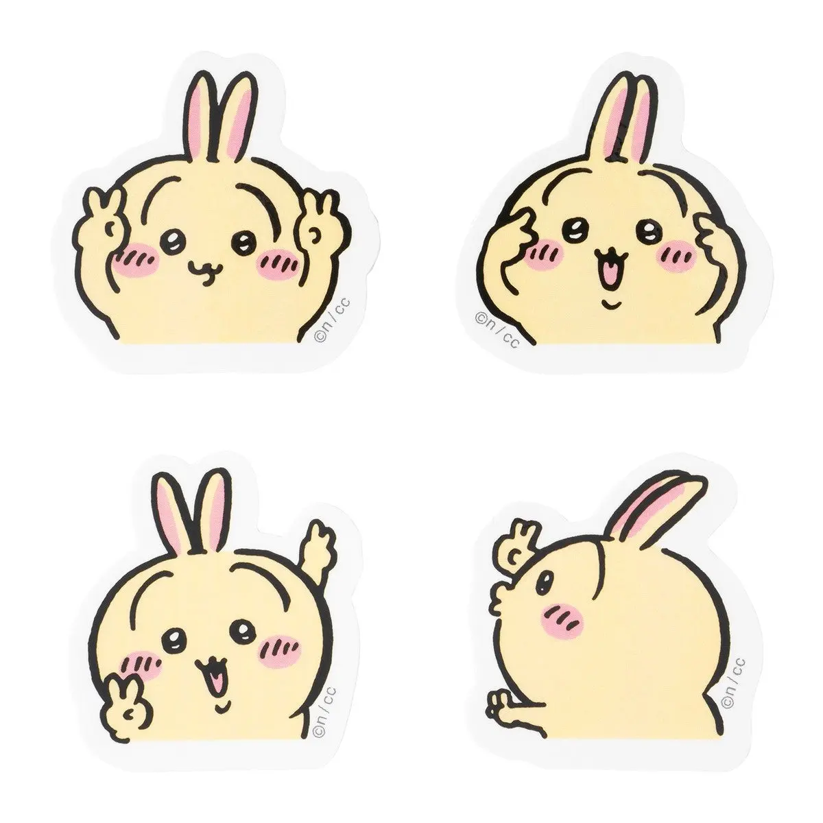 Chiikawa 4-Piece Mini Sticker Set (Peace Usagi) (ちいかわ 4枚